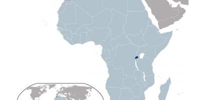 Rwanda eneo kwenye ramani ya dunia